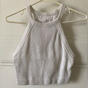 🌻Women's Ribbed White Halter Top